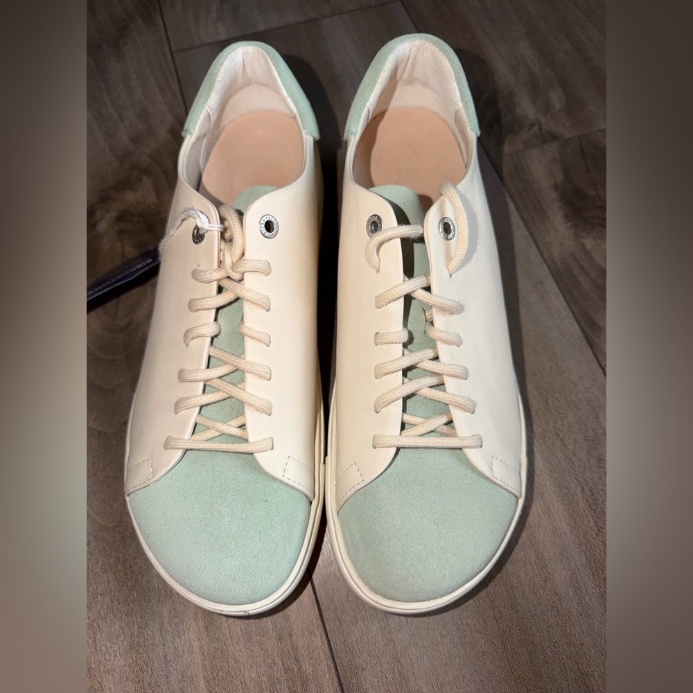 Birkenstock Bend Low Leather & Suede Sneakers - Matcha/Eggshell - Size 9 - Picture 12 of 12